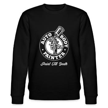 Auto Karosserielackierer Farbe bis zum Tod Auto Auto - Stanley/Stella Unisex Bio-Sweatshirt CHANGER  - Schwarz - Vorne - Nik (191cm) & Marisol (170cm)