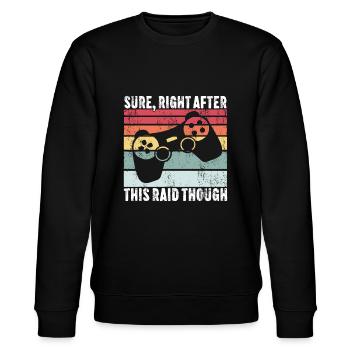 Sicher direkt nach diesem Raid Funny Gamer Geschenkvideo g - Stanley/Stella Unisex Bio-Sweatshirt CHANGER  - Schwarz - Vorne - Nik (191cm) & Marisol (170cm)