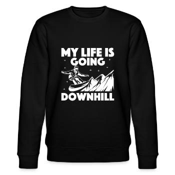 Cool Snowboarding Art Pour Hommes Femmes Snowboard Neige - Sweat bio CHANGER Stanley/Stella Unisexe - noir - Devant - Nik (191cm) & Marisol (170cm)