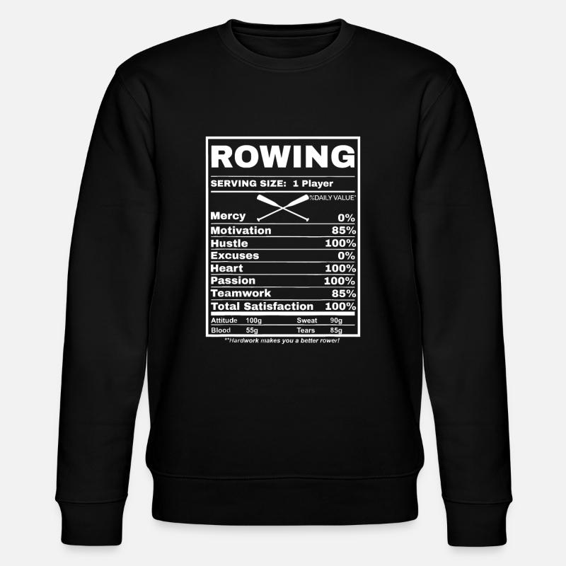 Ruderboote Rudern Nährwerte Ruderer Team Rudern - Stanley/Stella Unisex Bio-Sweatshirt CHANGER - Schwarz