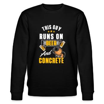 Herren Betonfertiger Bier Zementarbeiter Apprecia - Stanley/Stella Unisex Bio-Sweatshirt CHANGER  - Schwarz - Vorne - Nik (191cm) & Marisol (170cm)