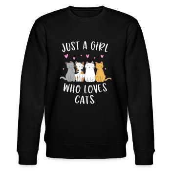Juste une fille qui aime les chats Mignon amoureux des chats - Sweat bio CHANGER Stanley/Stella Unisexe - noir - Devant - Nik (191cm) & Marisol (170cm)