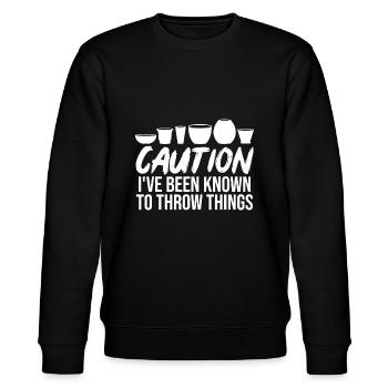 Clay Sculptor Funny Ceramic Artist Pottery Teacher - Stanley/Stella CHANGER Unisex Organic Sweatshirt - black - Front - Nik (191cm) & Marisol (170cm)