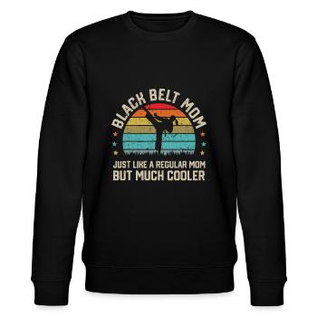 Schwarzgurt Mama Karate Jiu Jitsu Taekwondo Martialj - Stanley/Stella Unisex Bio-Sweatshirt CHANGER  - Schwarz - Vorne - Nik (191cm) & Marisol (170cm)