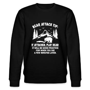 Bear Attack Tip Funny Saying Camping Hiking Outdoo - Sweat bio CHANGER Stanley/Stella Unisexe - noir - Devant - Nik (191cm) & Marisol (170cm)
