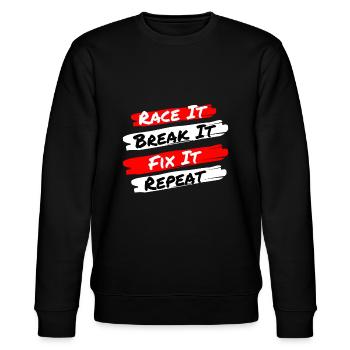 Race It Break It Fix It Repeat - Funny Racecar - Sweat bio CHANGER Stanley/Stella Unisexe - noir - Devant - Nik (191cm) & Marisol (170cm)