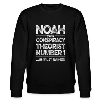 Funny Noah Conspiracy Theory & Realist Meme Libert - Stanley/Stella CHANGER Unisex Organic Sweatshirt - black - Front - Nik (191cm) & Marisol (170cm)