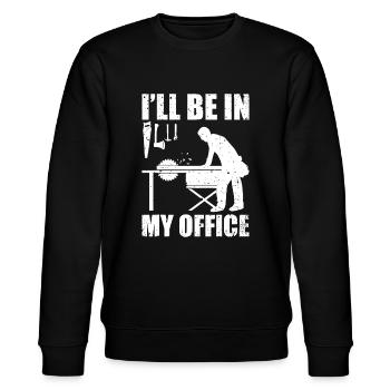 Herren lustige Holzbearbeitung Tischler Tischlerei Woodwor - Stanley/Stella Unisex Bio-Sweatshirt CHANGER  - Schwarz - Vorne - Nik (191cm) & Marisol (170cm)