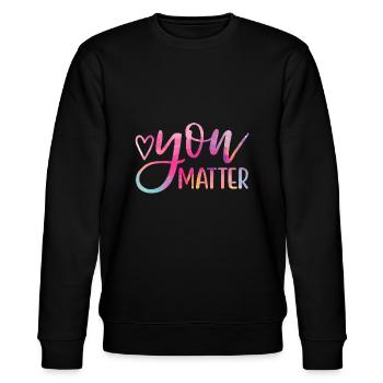 You Matter - Sensibilisation à la santé mentale inspirante - Sweat bio CHANGER Stanley/Stella Unisexe - noir - Devant - Nik (191cm) & Marisol (170cm)