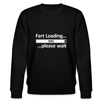 Fart Loading Idee Epic Fart Loading Idee Fart Load - Stanley/Stella Unisex Bio-Sweatshirt CHANGER  - Schwarz - Vorne - Nik (191cm) & Marisol (170cm)