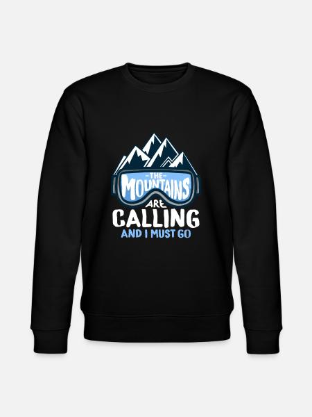 Die Berge rufen und ich muss gehen I Winter s - Stanley/Stella Unisex Bio-Sweatshirt CHANGER  - Schwarz