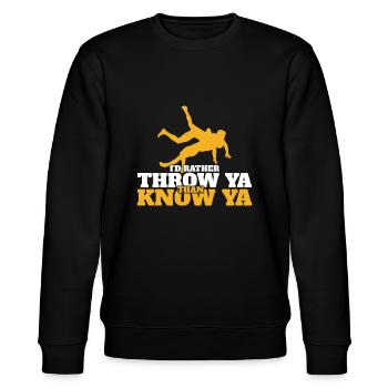 Wrestling Girl Definition - Funny Wrestling Girl - Stanley/Stella CHANGER Unisex Organic Sweatshirt - black - Front - Nik (191cm) & Marisol (170cm)