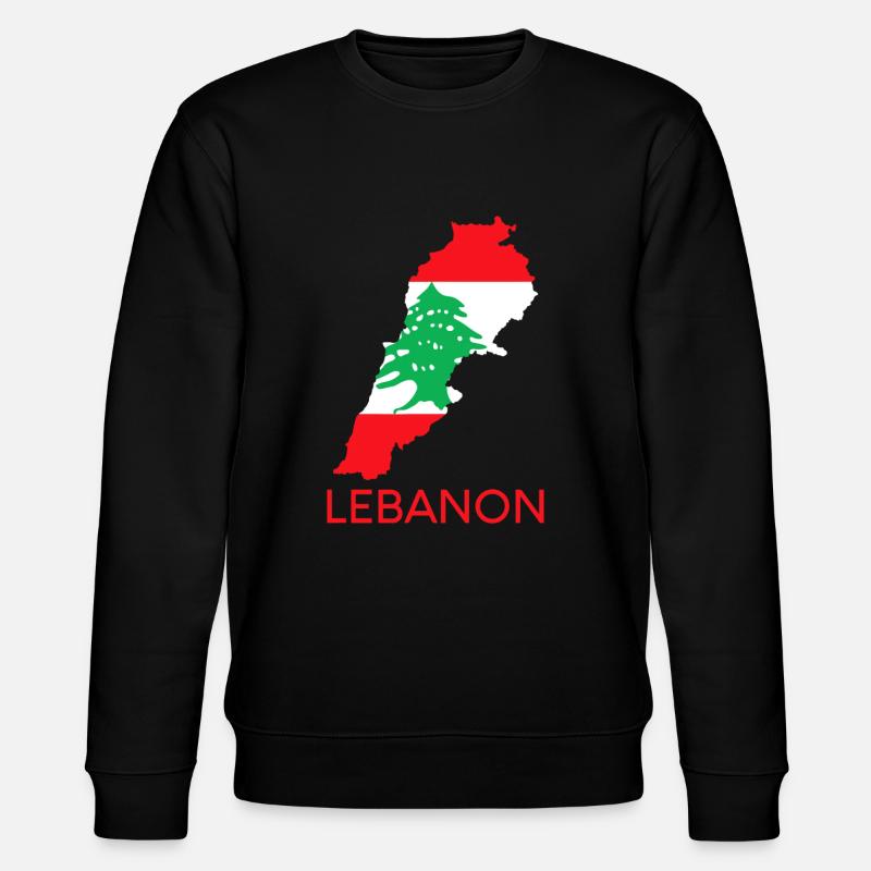 Libanon Flagge Zeder Beirut Libanesisch Arabisch Ara - Stanley/Stella Unisex Bio-Sweatshirt CHANGER  - Schwarz
