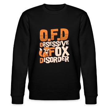 Fox Gifts for Fox Lovers Women Vintage Red Foxes S - Stanley/Stella CHANGER Unisex Organic Sweatshirt - black - Front - Nik (191cm) & Marisol (170cm)