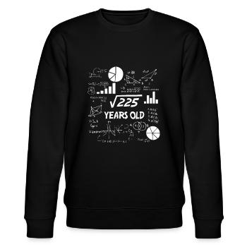 15. Geburtstag Quadratwurzel von 225 Mathe 15 Jahre alt - Stanley/Stella Unisex Bio-Sweatshirt CHANGER  - Schwarz - Vorne - Nik (191cm) & Marisol (170cm)