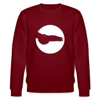 Oiseau de nuit - Sweat bio CHANGER Stanley/Stella Unisexe - bordeaux - Devant - Nik (191cm) & Marisol (170cm)