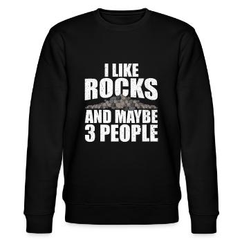 Collectionneur de roches pour hommes femmes Rockhound Geology Roc - Sweat bio CHANGER Stanley/Stella Unisexe - noir - Devant - Nik (191cm) & Marisol (170cm)