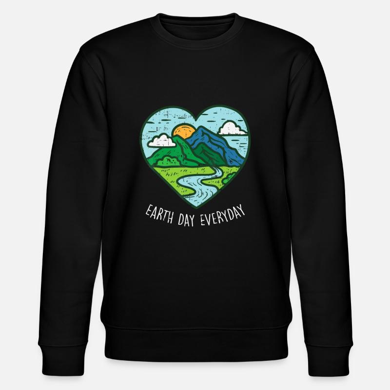 Tag der Erde Jeden 22. April Umweltschützer Gif - Stanley/Stella Unisex Bio-Sweatshirt CHANGER - Schwarz
