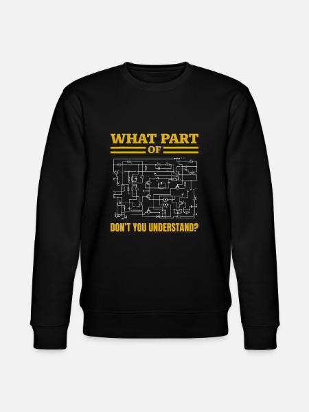 Welcher Teil von verstehst du nicht, Funny Electrici - Stanley/Stella Unisex Bio-Sweatshirt CHANGER - Schwarz