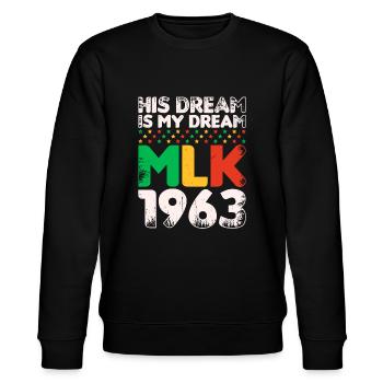 Vintage Son rêve est mon rêve! MLK, Martin Luther - Sweat bio CHANGER Stanley/Stella Unisexe - noir - Devant - Nik (191cm) & Marisol (170cm)