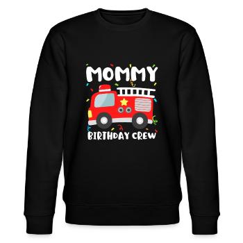 Mama Geburtstag Crew Feuerwehrauto Party Feuerwehrmann M - Stanley/Stella Unisex Bio-Sweatshirt CHANGER  - Schwarz - Vorne - Nik (191cm) & Marisol (170cm)