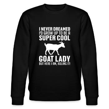 Cool Goats For Women Girls Goat Whisperer Pygmy Go - Stanley/Stella CHANGER Unisex Organic Sweatshirt - black - Front - Nik (191cm) & Marisol (170cm)