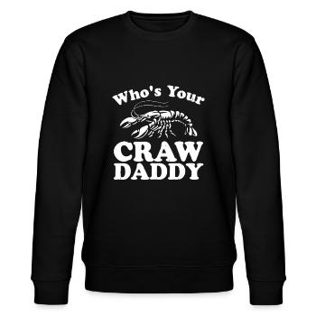 Who's Your Crawdaddy Funny Crawfish Boil Mardi Gra - Stanley/Stella CHANGER Unisex Organic Sweatshirt - black - Front - Nik (191cm) & Marisol (170cm)