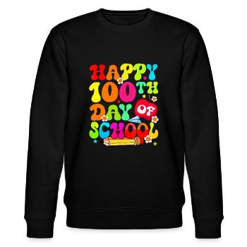 100th Day Of School Teachers Costume 100 Days Stud - Stanley/Stella CHANGER Unisex Organic Sweatshirt - black - Front - Nik (191cm) & Marisol (170cm)