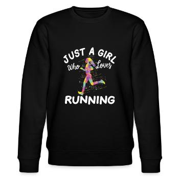 Juste une fille qui aime courirelegantquoteschristma - Sweat bio CHANGER Stanley/Stella Unisexe - noir - Devant - Nik (191cm) & Marisol (170cm)