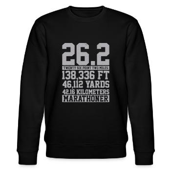 Marathon T-Shirt - 26.2 Miles Running Runner Shirt - Sweat bio CHANGER Stanley/Stella Unisexe - noir - Devant - Nik (191cm) & Marisol (170cm)