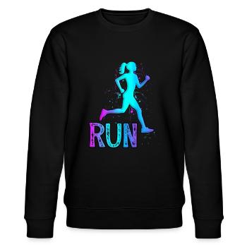 Running Girl pour filles coureusesAmoureux de la course - Sweat bio CHANGER Stanley/Stella Unisexe - noir - Devant - Nik (191cm) & Marisol (170cm)