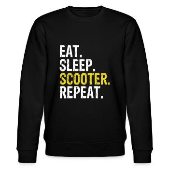 Manger Sleep Scooter Répéter Cadeau - Sweat bio CHANGER Stanley/Stella Unisexe - noir - Devant - Nik (191cm) & Marisol (170cm)