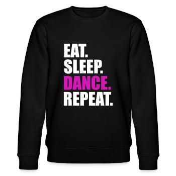 Eat Sleep Dance Repeat - Stanley/Stella Unisex Bio-Sweatshirt CHANGER  - Schwarz - Vorne - Nik (191cm) & Marisol (170cm)