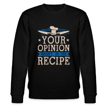 Kochen Sie Ihre Meinung war nicht im Rezept Chef Coo - Stanley/Stella Unisex Bio-Sweatshirt CHANGER  - Schwarz - Vorne - Nik (191cm) & Marisol (170cm)