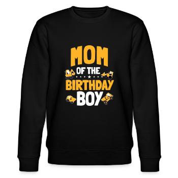 Mutter des Geburtstagskindes Bauarbeiterin Bday P - Stanley/Stella Unisex Bio-Sweatshirt CHANGER  - Schwarz - Vorne - Nik (191cm) & Marisol (170cm)