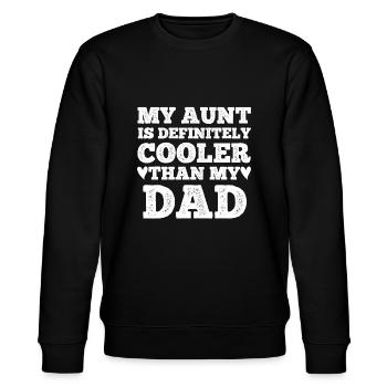 Meine Tante ist definitiv cooler als mein Papa Tante Ni - Stanley/Stella Unisex Bio-Sweatshirt CHANGER  - Schwarz - Vorne - Nik (191cm) & Marisol (170cm)
