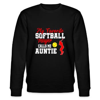 Mon joueur de softball préféré m’appelle ma tante drôle - Sweat bio CHANGER Stanley/Stella Unisexe - noir - Devant - Nik (191cm) & Marisol (170cm)