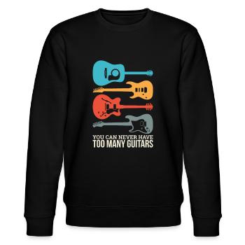 On n’a jamais trop de guitaresbasse électrique - Sweat bio CHANGER Stanley/Stella Unisexe - noir - Devant - Nik (191cm) & Marisol (170cm)