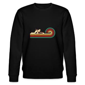 Lockenwickler Rutschen Curling Stein Retro Curling - Stanley/Stella Unisex Bio-Sweatshirt CHANGER  - Schwarz - Vorne - Nik (191cm) & Marisol (170cm)