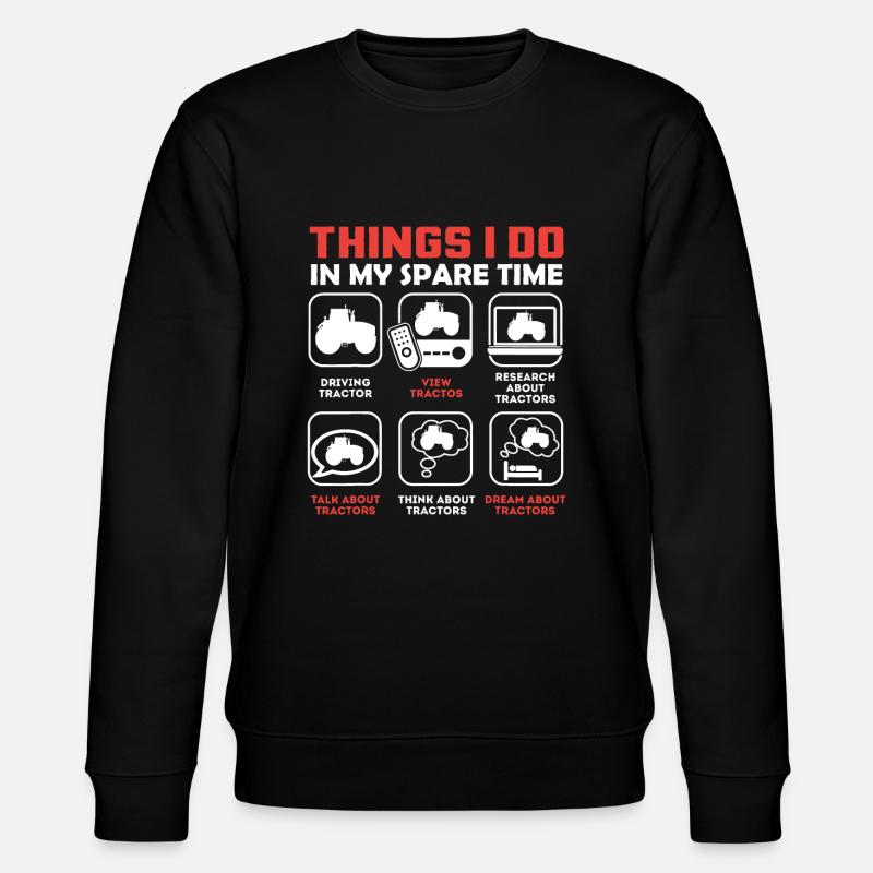 Dinge, die ich in meiner Freizeit mache - Traktor - Stanley/Stella Unisex Bio-Sweatshirt CHANGER - Schwarz