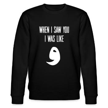 Funny Arabic English Quote Gift For Men or Womentr - Stanley/Stella CHANGER Unisex Organic Sweatshirt - black - Front - Nik (191cm) & Marisol (170cm)