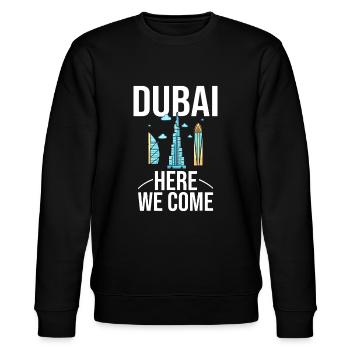 Dubai Vereinigte Arabische Emirate Vereinigte Arabische Emirate Städtereise Skyline M - Stanley/Stella Unisex Bio-Sweatshirt CHANGER  - Schwarz - Vorne - Nik (191cm) & Marisol (170cm)