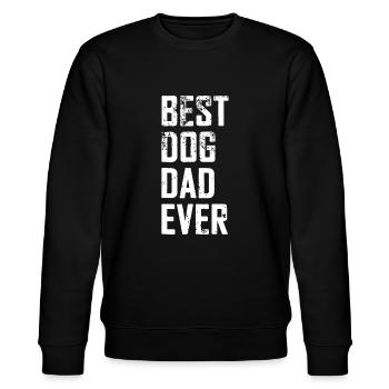 Lustiger Vatertag für Männer - Vintage Bester Hundevater aller Zeiten - Stanley/Stella Unisex Bio-Sweatshirt CHANGER  - Schwarz - Vorne - Nik (191cm) & Marisol (170cm)