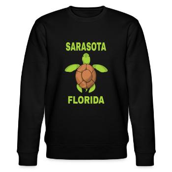 Sarasota Vacances en famille Tortue de mer de Floride - Sweat bio CHANGER Stanley/Stella Unisexe - noir - Devant - Nik (191cm) & Marisol (170cm)