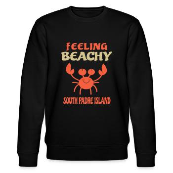 Urlaub auf South Padre Island - Familienausflug nach Texas - Stanley/Stella Unisex Bio-Sweatshirt CHANGER  - Schwarz - Vorne - Nik (191cm) & Marisol (170cm)
