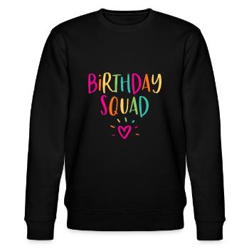Birthday Crew Group Women Girlssquad of the birthd - Sweat bio CHANGER Stanley/Stella Unisexe - noir - Devant - Nik (191cm) & Marisol (170cm)