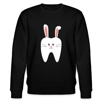 Zahnarzt Ostern Zahnarzthelferin Zahn - Stanley/Stella Unisex Bio-Sweatshirt CHANGER  - Schwarz - Vorne - Nik (191cm) & Marisol (170cm)