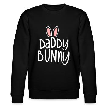 Ostern Familie passende Outfits Pastell Oster-Papa - Stanley/Stella Unisex Bio-Sweatshirt CHANGER  - Schwarz - Vorne - Nik (191cm) & Marisol (170cm)