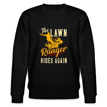 Le Lawn Ranger roule à nouveau en tonte un tracteur de pelouse - Sweat bio CHANGER Stanley/Stella Unisexe - noir - Devant - Nik (191cm) & Marisol (170cm)