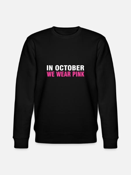Im Oktober tragen wir Pink Leopard Brustkrebs Awar - Stanley/Stella Unisex Bio-Sweatshirt CHANGER - Schwarz